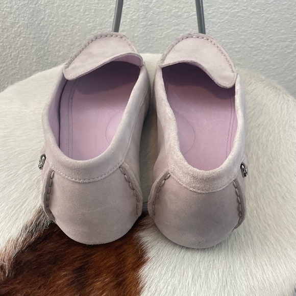 UGG Flores Suede Leather Flat Loafer in Feather - Picture 5 of 9